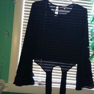 Black long sleeve blouse